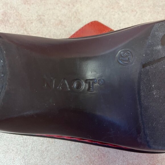 Naot Leather Adjustable Heeled Sandals in Rust - Picture 12 of 12